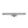 Easy Drain Compact Wall Zero afvoergoot enkele plaat met zijuitloop 6x110cm 50mm RVS 2301366