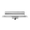 Easydrain Compact TAF afvoergoot enkele plaat 70cm 50mm met Zero design rooster RVS TWEEDEKANS OUT10224