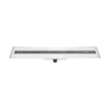 Easy Drain Compact 50 FF caniveau à carreler inox avec plaque simple inox garde d'eau 50mm 180cm profondeur d'encastrement 93mm avec sortie latérale 2302858
