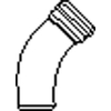 GM X Gegalvaniseerde bocht 87° 70mm 2041987 GM X Gegalvaniseerde bocht 87° 70mm 2041987