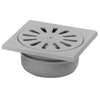Van den Berg RVS vloerput met onderuitlaat 15x15cm 50mm met vast rooster 2300060 Van den Berg RVS vloerput met onderuitlaat 15x15cm 50mm met vast rooster 2300060