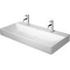 Duravit DuraSquare wastafel geslepen zonder overloop 2 kraangaten 100x47cm m. afvoerventiel en keramische afdekkap wit SW203921 Duravit DuraSquare wastafel geslepen zonder overloop 2 kraangaten 100x47cm m. afvoerventiel en keramische afdekkap wit SW203921