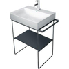 Duravit DuraSquare tablette en verre 57x38cm pour piétement métallique 003101 et 003102 noir SW203925