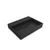 Plieger Kansas wastafel - 60x46.6x12cm - zonder kraangat - mat zwart SW205947