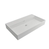 Plieger Kansas wastafel - 80x46.6x12cm - zonder kraangat - mat wit SW205949