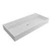 Plieger Kansas wastafel - 100x46.6x12cm - zonder kraangat - mat wit SW205952