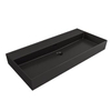 Plieger Kansas wastafel - 100x46.6x12cm - zonder kraangat - mat zwart SW205953