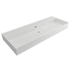 Plieger Kansas wastafel zonder kraangaten met overloop 120x46.6cm glans wit SW205954