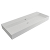 Plieger Kansas wastafel zonder kraangaten met overloop 120x46.6cm matwit SW205955