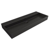 Plieger Kansas wastafel zonder kraangaten met overloop 120x46.6cm matzwart SW205956