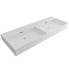 Plieger Kansas wastafel dubbel zonder kraangaten met overloop 120x46.6cm wit SW205957