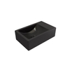 Plieger Houston lave-mains - 37x23x9cm - sans trou robinet - gauche - sans trop-plein - noir mat SW225226