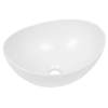 Plieger Scale bac à encastrer en céramique ovale 39x32x17,5cm blanc mat SW94938