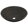 Plieger Stone waskom opbouw Ø40x12cm zwart SW71816
