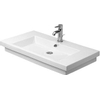 Duravit 2nd floor wastafel 80x50cm met 3 kraangaten met Wondergliss wit 0290334 Duravit 2nd floor wastafel 80x50cm met 3 kraangaten met Wondergliss wit 0290334