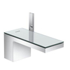 Hansgrohe AXOR MyEdition Robinet de lavabo 70 1 trou avec verre noir, bonde push open et sallie 15.1cm chrome SW241672 Hansgrohe AXOR MyEdition Robinet de lavabo 70 1 trou avec verre noir, bonde push open et sallie 15.1cm chrome SW241672