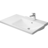 Duravit P3 Comforts meubelwastafel asymmetrisch met wastafel rechts 85x50cm met 3 kraangaten met overloop met wondergliss wit 0300958 Duravit P3 Comforts meubelwastafel asymmetrisch met wastafel rechts 85x50cm met 3 kraangaten met overloop met wondergliss wit 0300958