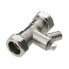 Bonfix vernikkelde knelkoppeling met aftap 22mm 3011098 Bonfix vernikkelde knelkoppeling met aftap 22mm 3011098
