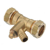 Bonfix vernikkelde knelkoppeling met aftap 15mm 3011096 Bonfix vernikkelde knelkoppeling met aftap 15mm 3011096