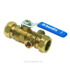 Bonfix robinet-vanne à boisseau sphérique avec orifice de purge à raccord à compression 15mm kiwa 3017458