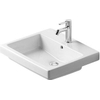 Duravit Vero inbouwwastafel 55x46.5cm met kraangat en overloop met wondergliss wit 0300180 Duravit Vero inbouwwastafel 55x46.5cm met kraangat en overloop met wondergliss wit 0300180