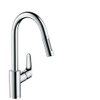 Hansgrohe Focus keukenkraan met uittrekbare vuistdouche chroom GA69755 Hansgrohe Focus keukenkraan met uittrekbare vuistdouche chroom GA69755