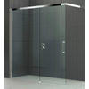 Novellini Rose PHB schuifdeur voor inloop met muursteun 177/180x200cm links mat chroom profiel en helder glas 0335550 Novellini Rose PHB schuifdeur voor inloop met muursteun 177/180x200cm links mat chroom profiel en helder glas 0335550