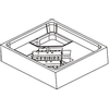 Plieger douchebakdrager 90x90x15cm voor Bette en Kaldewei 0360147