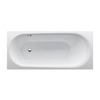 Bette Comodo baignoire tôle d"acier rectangulaire avec trop-plein à l"avant et côté pieds droit 170x75x45cm blanc SW96165