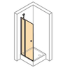 Huppe 501 Design zwaaideur inclusief vaste segmenten 90x200cm matzilver profiel en helder glas 0360186 Huppe 501 Design zwaaideur inclusief vaste segmenten 90x200cm matzilver profiel en helder glas 0360186