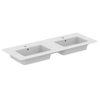 Ideal Standard Tiempo meubelwastafel dubbel met 2 kraangaten met overloop 121.5x45cm wit SW97349 Ideal Standard Tiempo meubelwastafel dubbel met 2 kraangaten met overloop 121.5x45cm wit SW97349