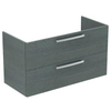 Ideal Standard Tiempo wastafelonderbouwkast met 2 ladenen 100x44x55cm t.b.v. wastafel E1129 grijseiken SW97351 Ideal Standard Tiempo wastafelonderbouwkast met 2 ladenen 100x44x55cm t.b.v. wastafel E1129 grijseiken SW97351