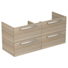 Ideal Standard Tiempo wastafelonderbouwkast met 4 laden 120x44x55cm t.b.voor dubbele wastafel E0534 zandeiken SW97357 Ideal Standard Tiempo wastafelonderbouwkast met 4 laden 120x44x55cm t.b.voor dubbele wastafel E0534 zandeiken SW97357