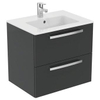 Ideal Standard Tiempo wastafelonderbouwkast met 2 ladenen 60x44x55cm t.b.v. wastafel E0668 glansgrijs SW97358 Ideal Standard Tiempo wastafelonderbouwkast met 2 ladenen 60x44x55cm t.b.v. wastafel E0668 glansgrijs SW97358