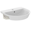 Ideal Standard Connect Air half inbouwwastafel Arc 1 kraangat met overloop 50x45cm Ideal Plus wit SW104884 Ideal Standard Connect Air half inbouwwastafel Arc 1 kraangat met overloop 50x45cm Ideal Plus wit SW104884