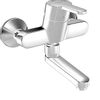 Hansa Hansaprado Clinica wandkraan met uitloop 16cm met gesloten hendel chroom 0394840 Hansa Hansaprado Clinica wandkraan met uitloop 16cm met gesloten hendel chroom 0394840
