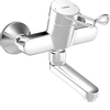 Hansa Hansaprado Clinica wandkraan met uitloop 16cm met afsluitbare S koppelingen chroom 0394842 Hansa Hansaprado Clinica wandkraan met uitloop 16cm met afsluitbare S koppelingen chroom 0394842