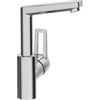 Hansa Hansatwist 1 gats wastafelkraan met zijbediening met open hendel met 150° draaibare uitloop 13cm chroom 0396329 Hansa Hansatwist 1 gats wastafelkraan met zijbediening met open hendel met 150° draaibare uitloop 13cm chroom 0396329