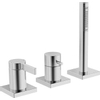 Hansa hansaloft Partie de finition pour robinet de bain sur gorge 3 trous pour Hansafill avec rosaces carrées et douchette stick et flexible 175cm chrome 0396364 Hansa hansaloft Partie de finition pour robinet de bain sur gorge 3 trous pour Hansafill avec rosaces carrées et douchette stick et flexible 175cm chrome 0396364
