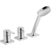 Hansa Hansaronda Partie de finition pour mélangeur bain sur gorge bain sur gorge 3 trous pour Hansafill avec rosaces carrées et douchette Ø10cm et flexible 175cm chrome 0396366 Hansa Hansaronda Partie de finition pour mélangeur bain sur gorge bain sur gorge 3 trous pour Hansafill avec rosaces carrées et douchette Ø10cm et flexible 175cm chrome 0396366