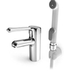 Hansa Hansamedipro wastafelkraan met gesloten hendel en uittrekbare handdouche uitloop 12cm chroom SW94151 Hansa Hansamedipro wastafelkraan met gesloten hendel en uittrekbare handdouche uitloop 12cm chroom SW94151