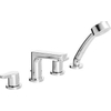 Hansa Hansapolo afbouwdeel voor 4-gats bad-/tegelrandkraan m. vaste uitloop 13.5cm met handdouche chroom SW94181 Hansa Hansapolo afbouwdeel voor 4-gats bad-/tegelrandkraan m. vaste uitloop 13.5cm met handdouche chroom SW94181