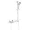 Grohe Grohtherm 1000 Cosmopolitan M comfortset met douchekraan thermostatisch met koppelingen met Euphoria massage glijstangset 60cm chroom 0442520 Grohe Grohtherm 1000 Cosmopolitan M comfortset met douchekraan thermostatisch met koppelingen met Euphoria massage glijstangset 60cm chroom 0442520