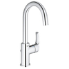 Grohe Eurosmart 1 gats wastafelkraan L size met trekwaste met 28mm ES cartouche (koude start) chroom 0442263 Grohe Eurosmart 1 gats wastafelkraan L size met trekwaste met 28mm ES cartouche (koude start) chroom 0442263