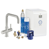 Grohe Blue keukenkraan met U uitloop met vernieuwde filterfunctie Chilled en Sparkling 3x gekoeld +3x bruisend water RVS 31324DC1 0436364 Grohe Blue keukenkraan met U uitloop met vernieuwde filterfunctie Chilled en Sparkling 3x gekoeld +3x bruisend water RVS 31324DC1 0436364