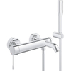 Grohe Essence New Robinet de bain avec inverseur et connexions avec garniture de douche chrome 0442588 Grohe Essence New Robinet de bain avec inverseur et connexions avec garniture de douche chrome 0442588