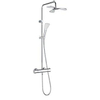 Kludi Fizz dual shower systeem thermostatisch met omstel met handdouche hoofddouche en vuivangzeven chroom 0401798 Kludi Fizz dual shower systeem thermostatisch met omstel met handdouche hoofddouche en vuivangzeven chroom 0401798