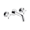 Kludi Bozz 3-gats wandkraan met kruisgreep m. uitloop 18cm chroom SW158898 Kludi Bozz 3-gats wandkraan met kruisgreep m. uitloop 18cm chroom SW158898
