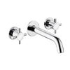 Kludi Bozz 3-gats wandkraan met kruisgreep m. uitloop 23cm chroom SW158900 Kludi Bozz 3-gats wandkraan met kruisgreep m. uitloop 23cm chroom SW158900