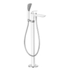 Kludi Balance Robinet de baignoire sur pied avec inverseur et garniture de douche blanc 0413070 Kludi Balance Robinet de baignoire sur pied avec inverseur et garniture de douche blanc 0413070